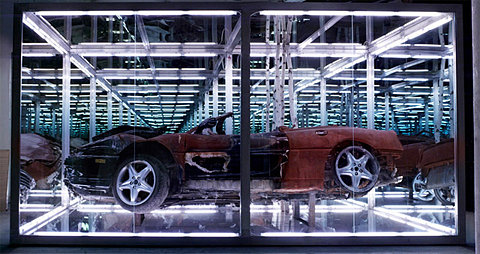 0922-car-crashed-display-case-hall-mirrors-grey-beige-landscape-image-reference-only.jpg