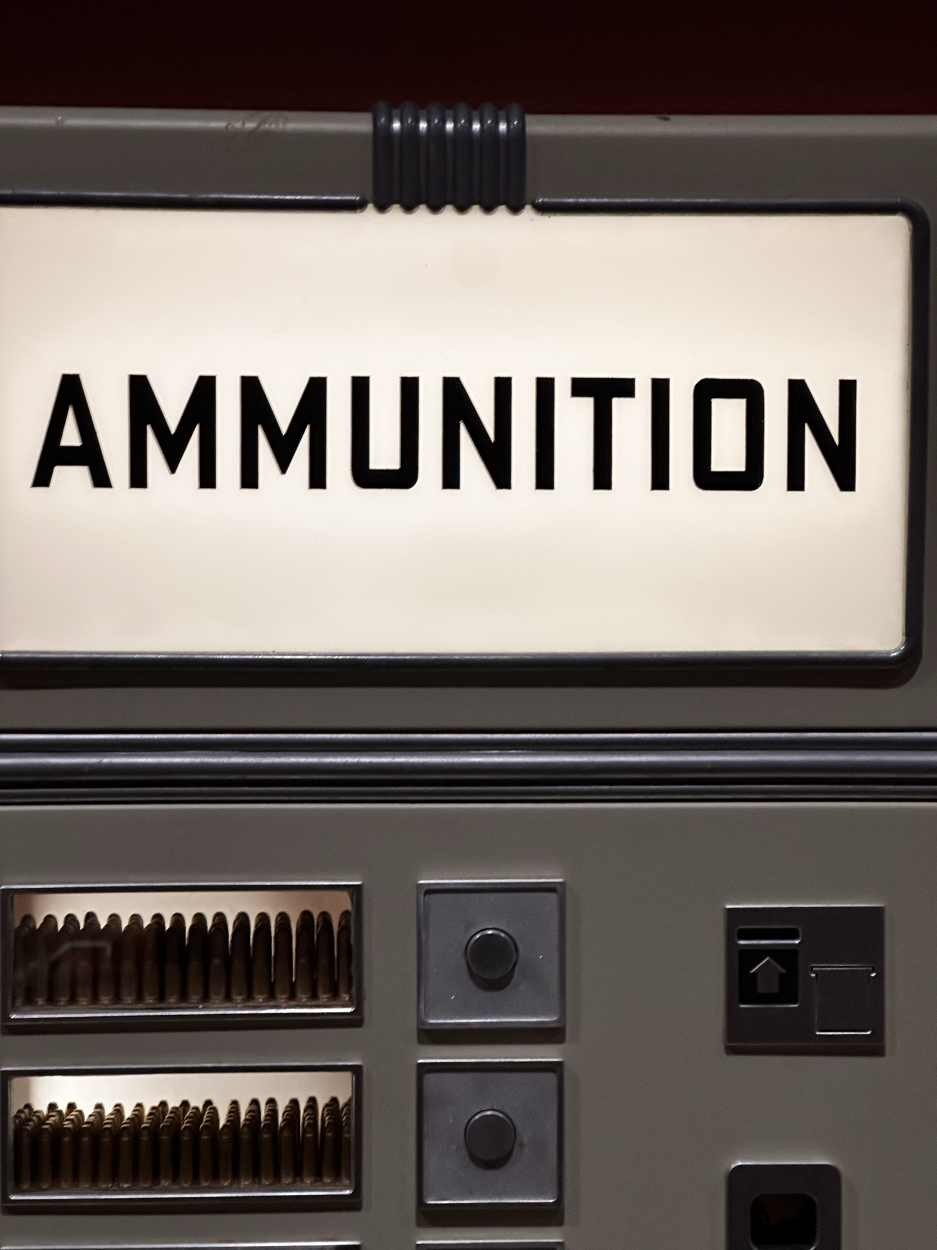1567-ammunition-lightbox-signage-brown-white-portrait-paul-underwood-original-work.png